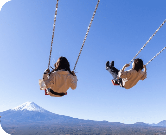 周遊バスで河口湖を巡る